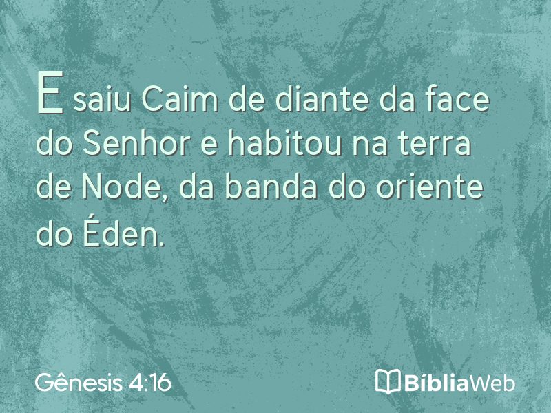 Gênesis 4:16 em imagem para compartilhar