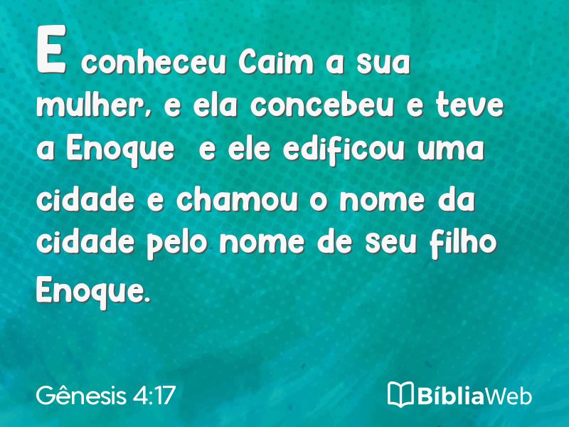 Gênesis 4:17 em imagem para compartilhar