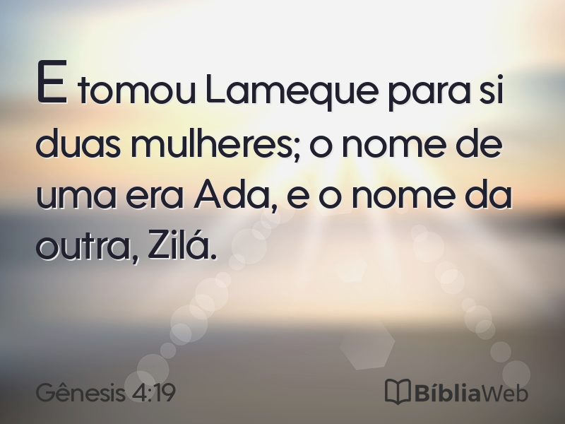 Gênesis 4:19 em imagem para compartilhar