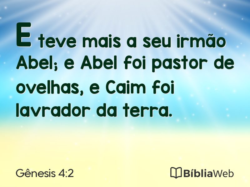 Gênesis 4:2 em imagem para compartilhar
