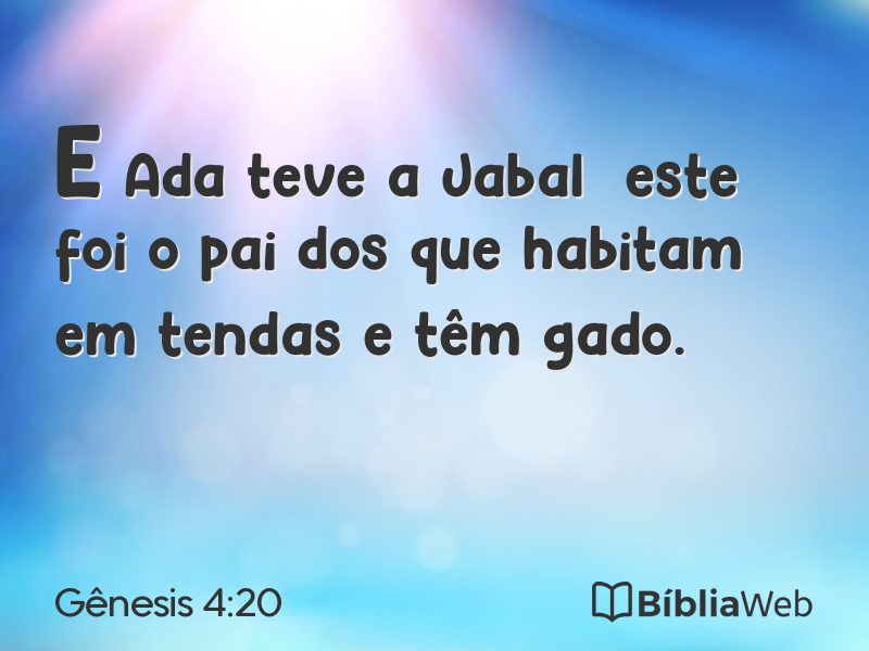 Gênesis 4:20 em imagem para compartilhar