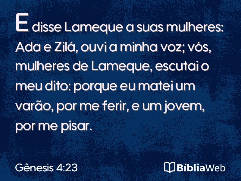Gênesis 4:23 em imagem para compartilhar