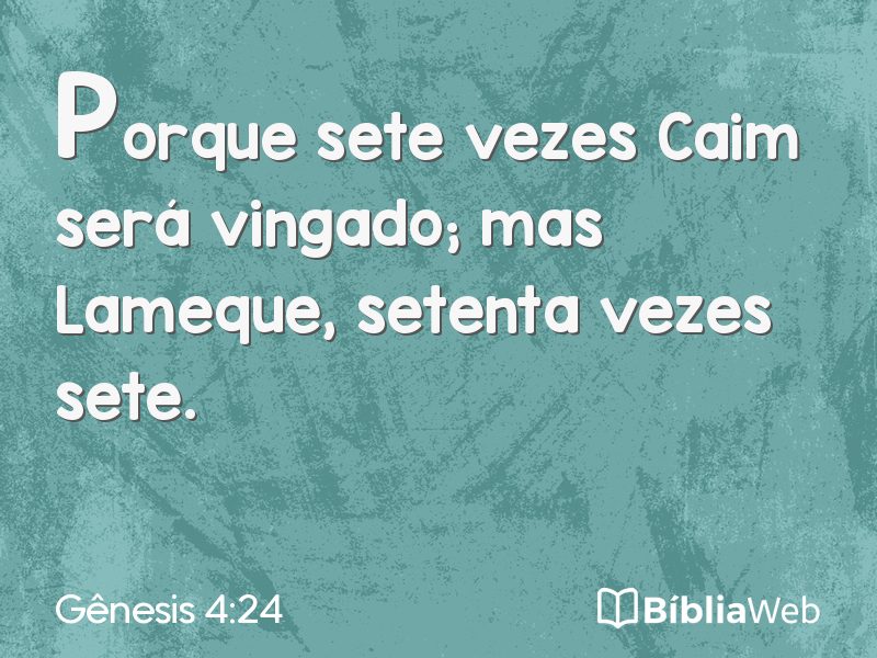 Gênesis 4:24 em imagem para compartilhar