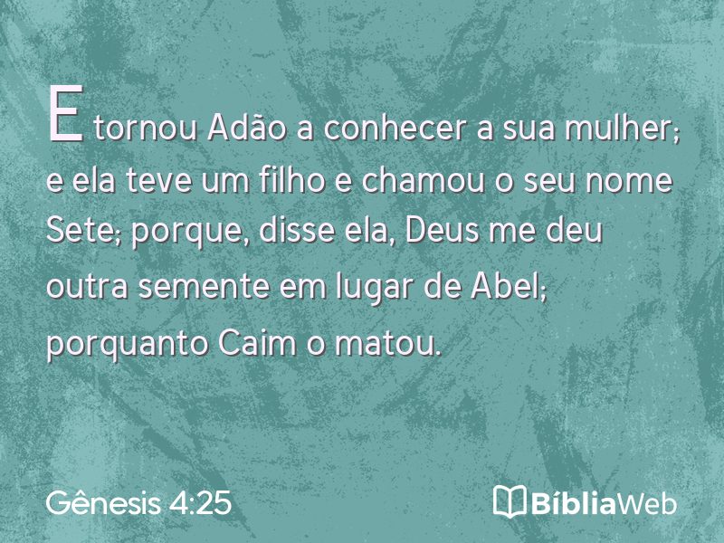 Gênesis 4:25 em imagem para compartilhar
