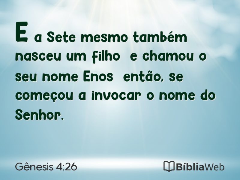 Gênesis 4:26 em imagem para compartilhar