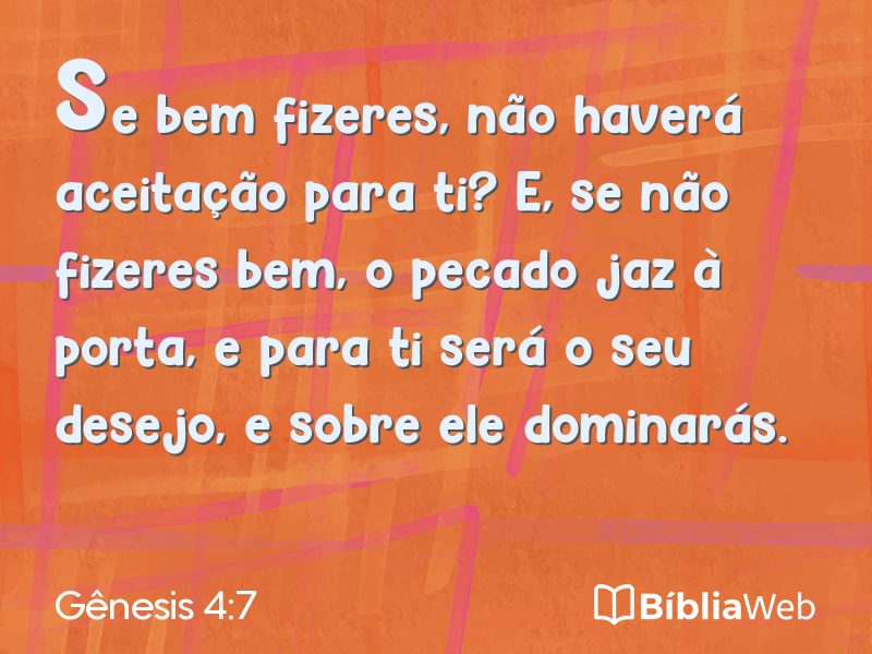 Gênesis 4:7 em imagem para compartilhar