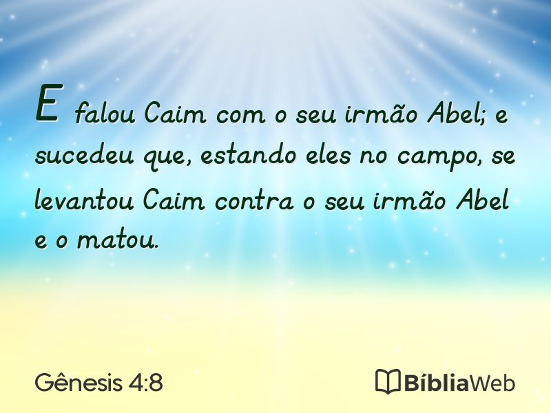 Gênesis 4:8 em imagem para compartilhar
