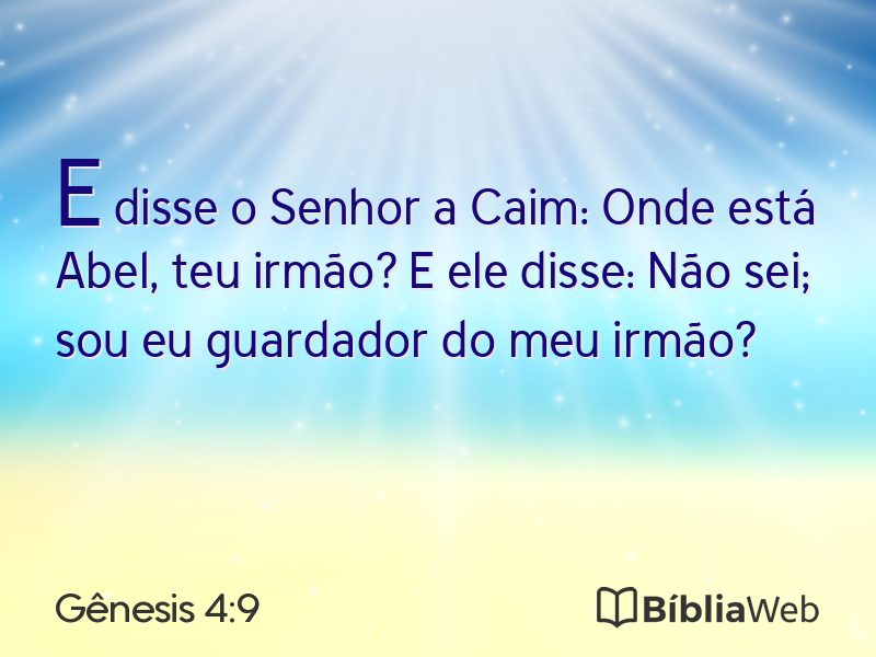 Gênesis 4:9 em imagem para compartilhar