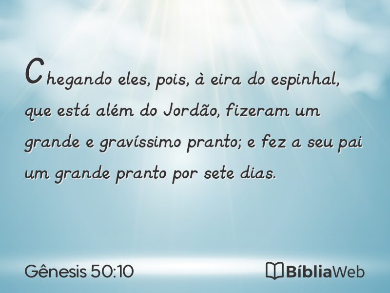 Gênesis 50:10 em imagem para compartilhar
