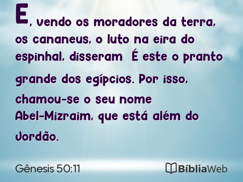 Gênesis 50:11 em imagem para compartilhar