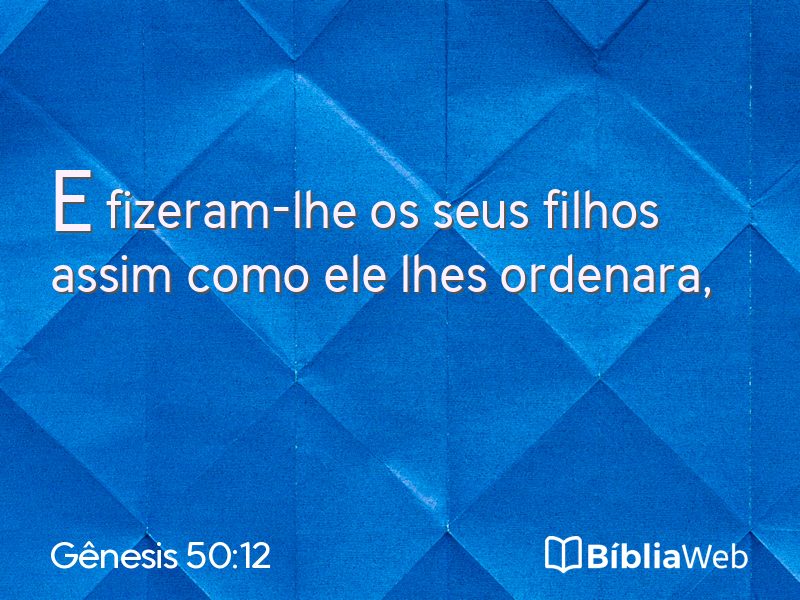 Gênesis 50:12 em imagem para compartilhar