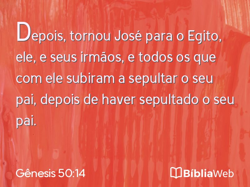 Gênesis 50:14 em imagem para compartilhar