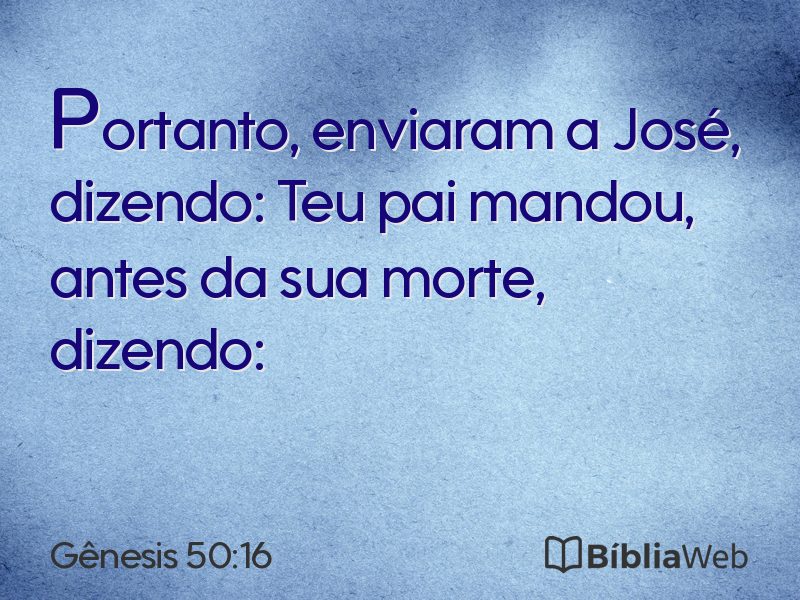 Gênesis 50:16 em imagem para compartilhar