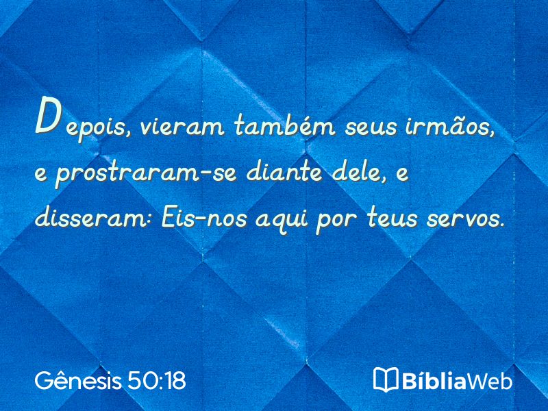 Gênesis 50:18 em imagem para compartilhar