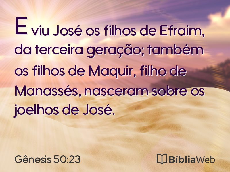 Gênesis 50:23 em imagem para compartilhar