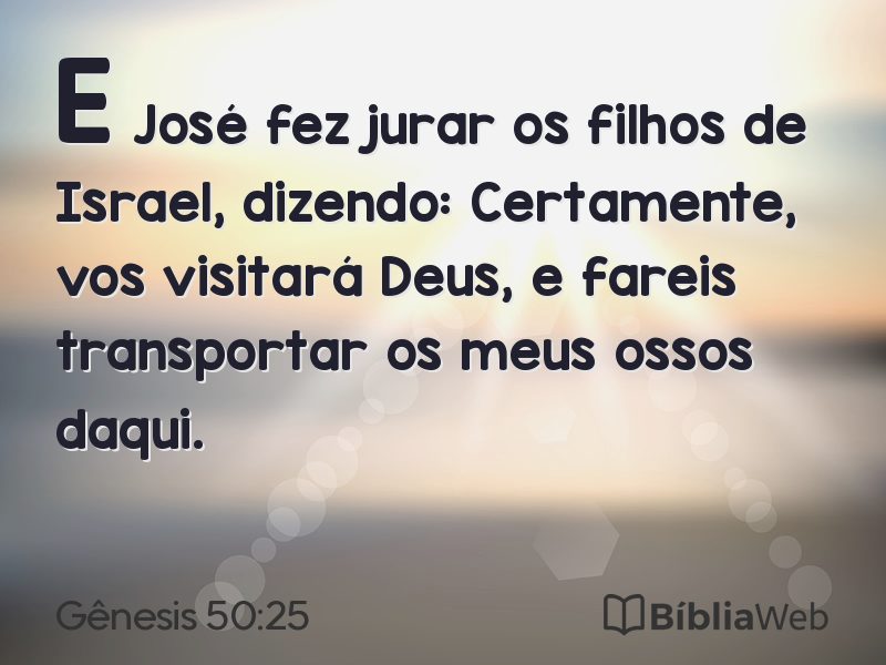 Gênesis 50:25 em imagem para compartilhar