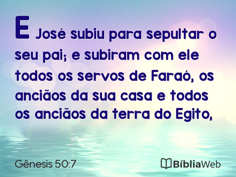 Gênesis 50:7 em imagem para compartilhar