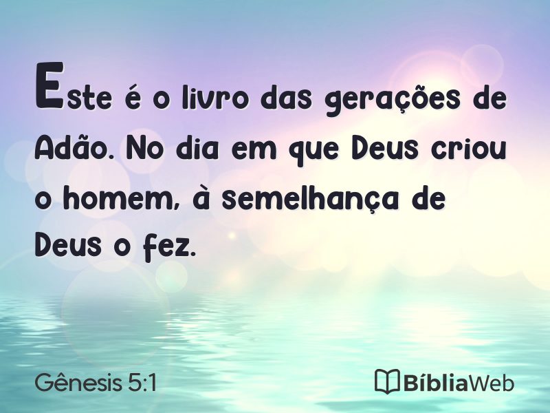 Gênesis 5:1 em imagem para compartilhar