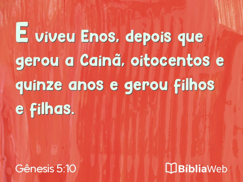 Gênesis 5:10 em imagem para compartilhar