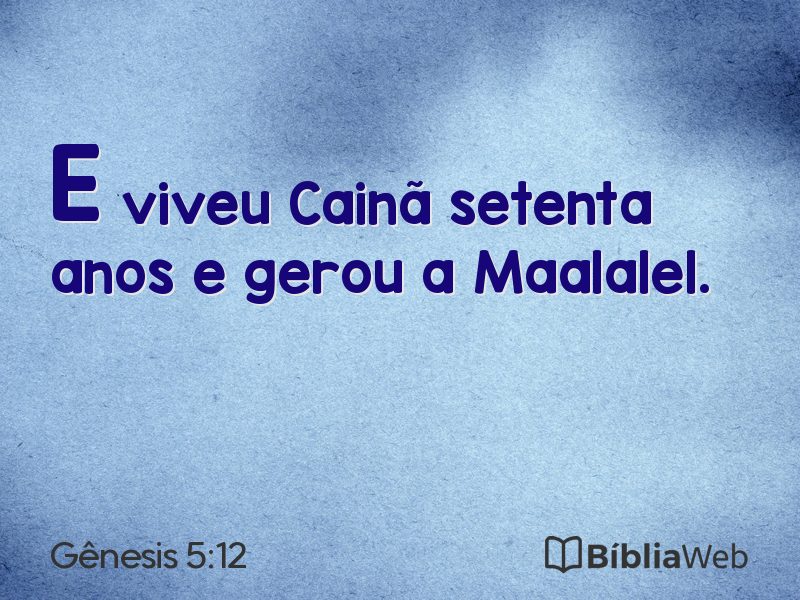 Gênesis 5:12 em imagem para compartilhar