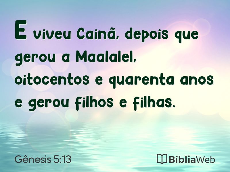 Gênesis 5:13 em imagem para compartilhar