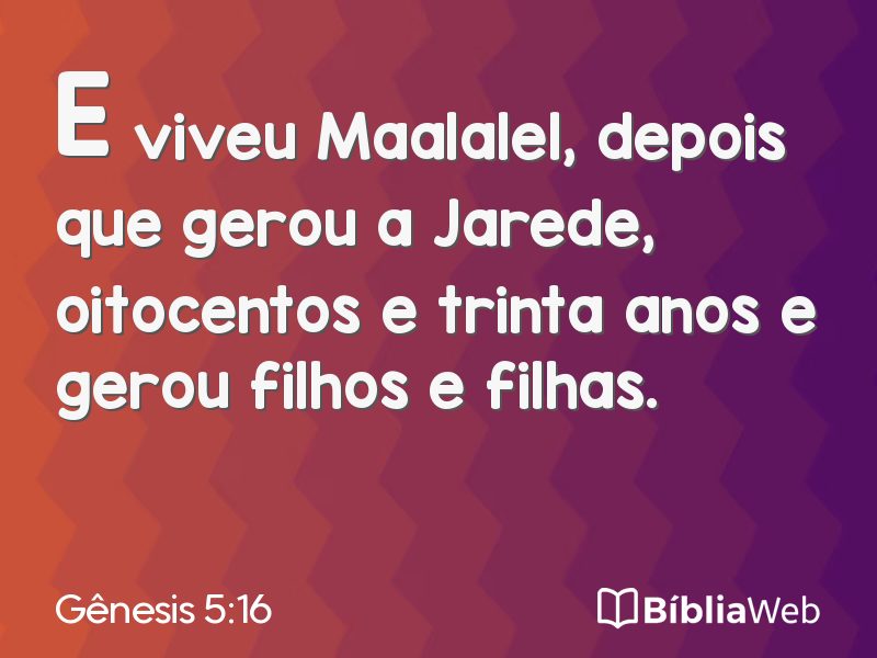 Gênesis 5:16 em imagem para compartilhar