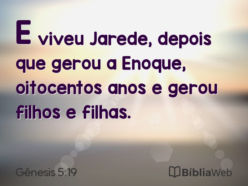 Gênesis 5:19 em imagem para compartilhar