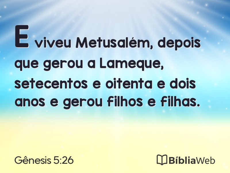 Gênesis 5:26 em imagem para compartilhar