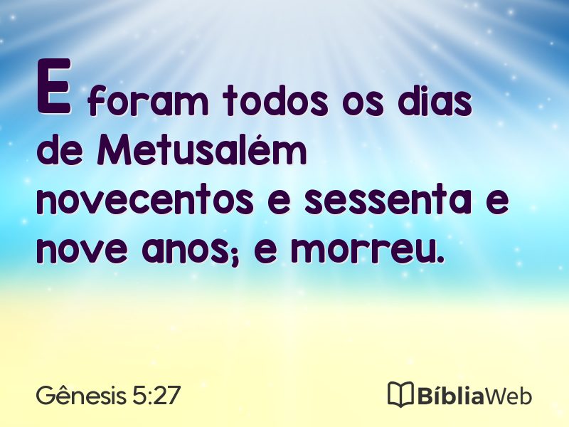 Gênesis 5:27 em imagem para compartilhar