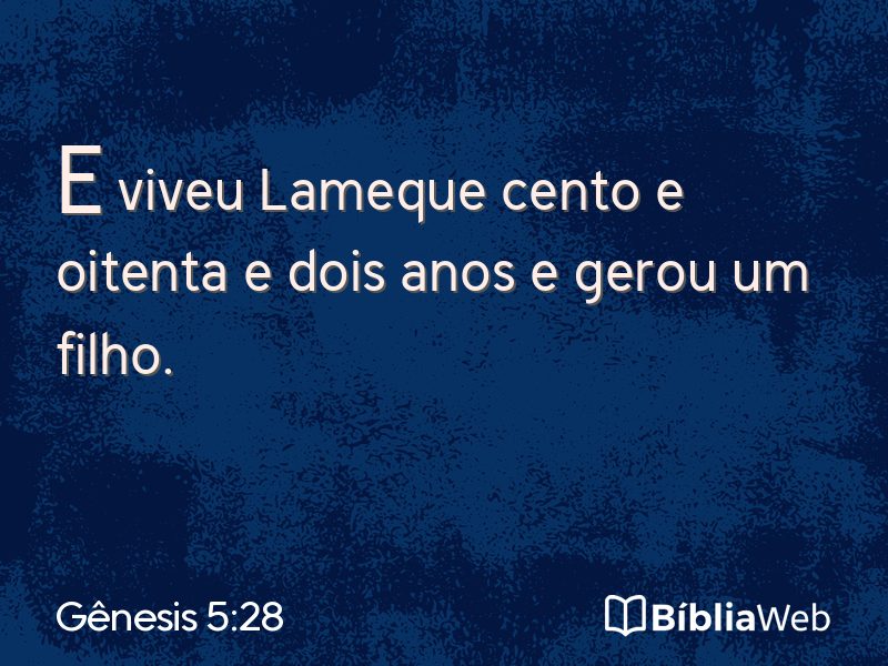 Gênesis 5:28 em imagem para compartilhar