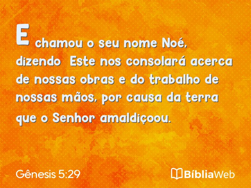 Gênesis 5:29 em imagem para compartilhar