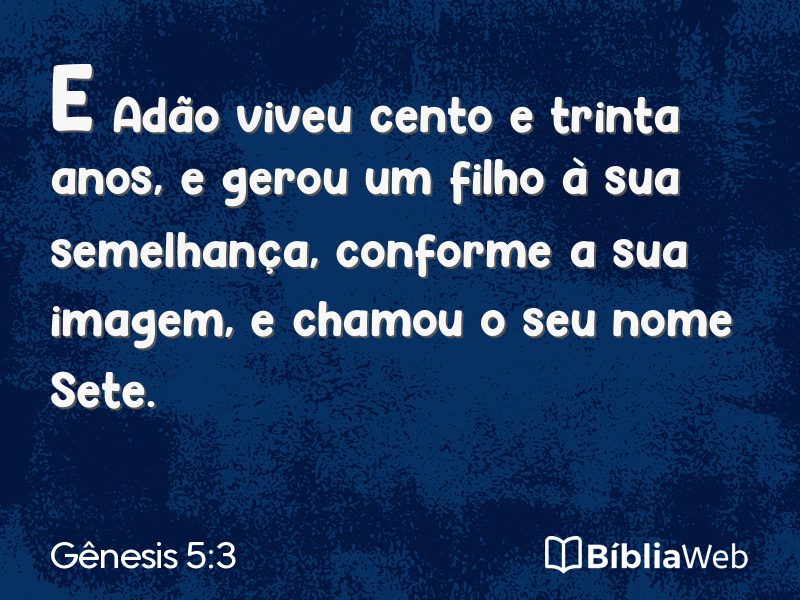 Gênesis 5:3 em imagem para compartilhar