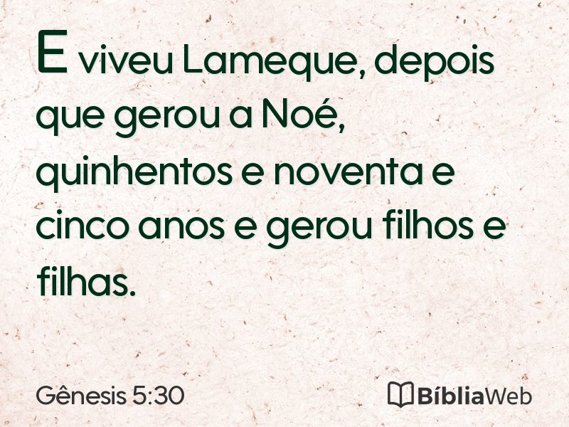 Gênesis 5:30 em imagem para compartilhar