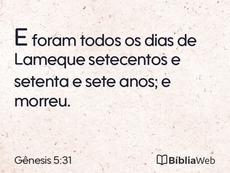 Gênesis 5:31 em imagem para compartilhar