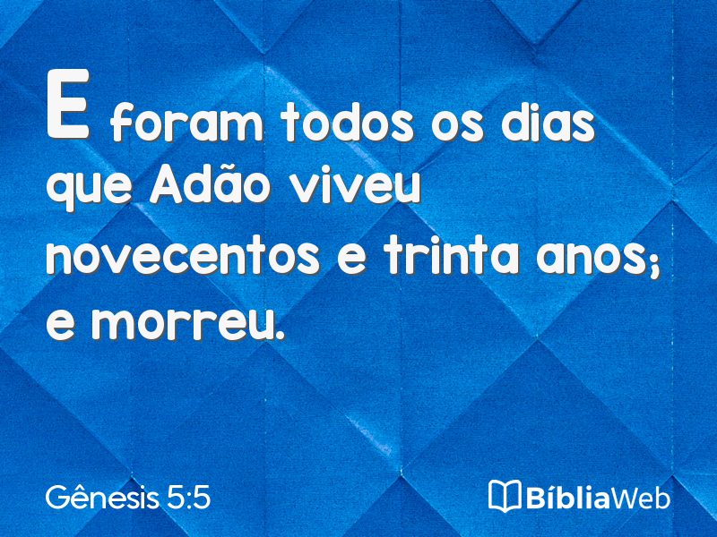 Gênesis 5:5 em imagem para compartilhar
