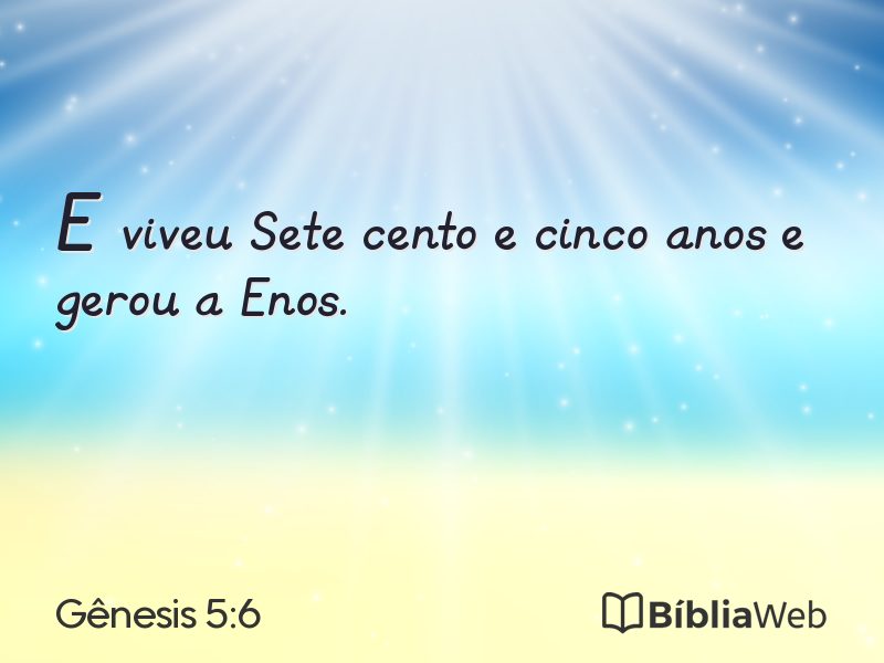Gênesis 5:6 em imagem para compartilhar