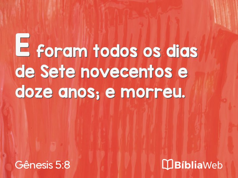 Gênesis 5:8 em imagem para compartilhar