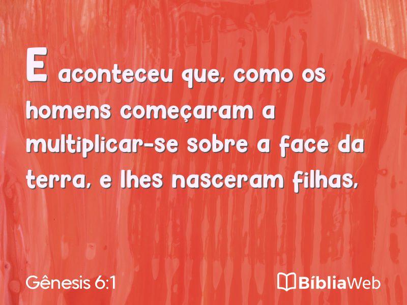 Gênesis 6:1 em imagem para compartilhar