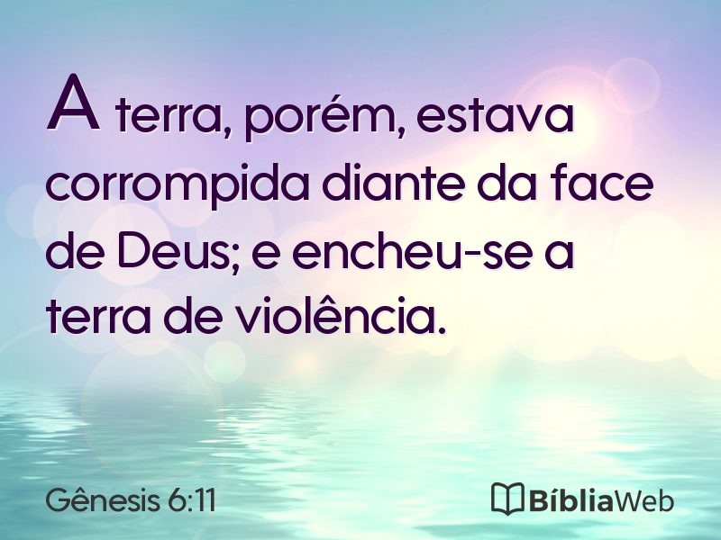 Gênesis 6:11 em imagem para compartilhar