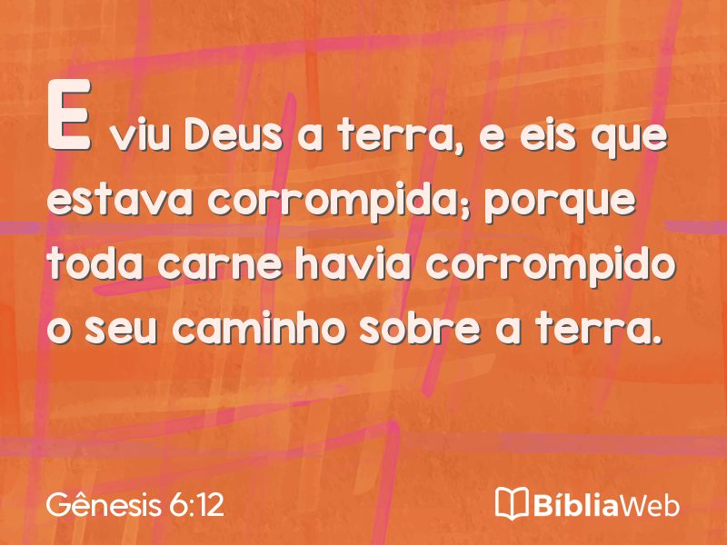 Gênesis 6:12 em imagem para compartilhar