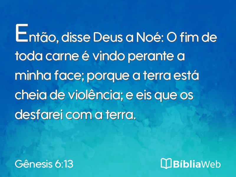 Gênesis 6:13 em imagem para compartilhar