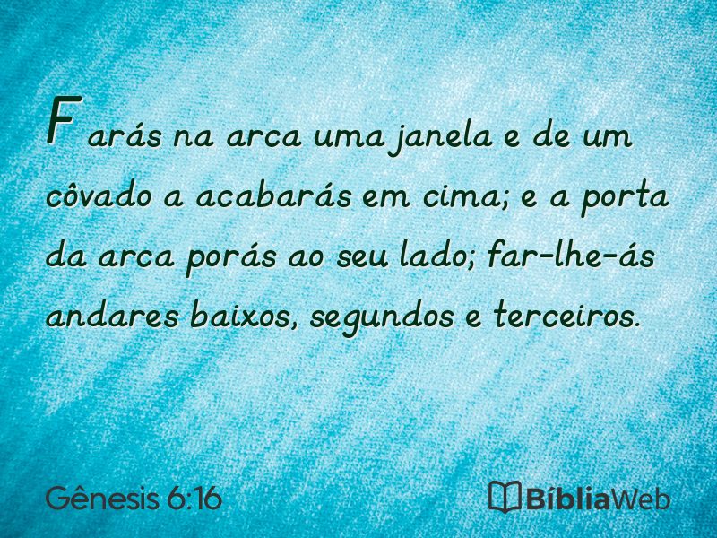Gênesis 6:16 em imagem para compartilhar