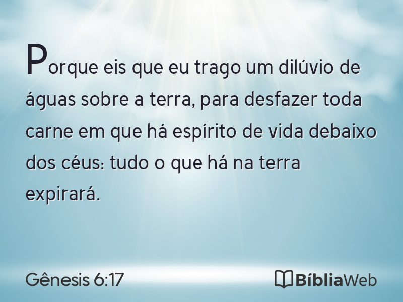 Gênesis 6:17 em imagem para compartilhar