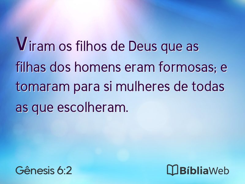 Gênesis 6:2 em imagem para compartilhar