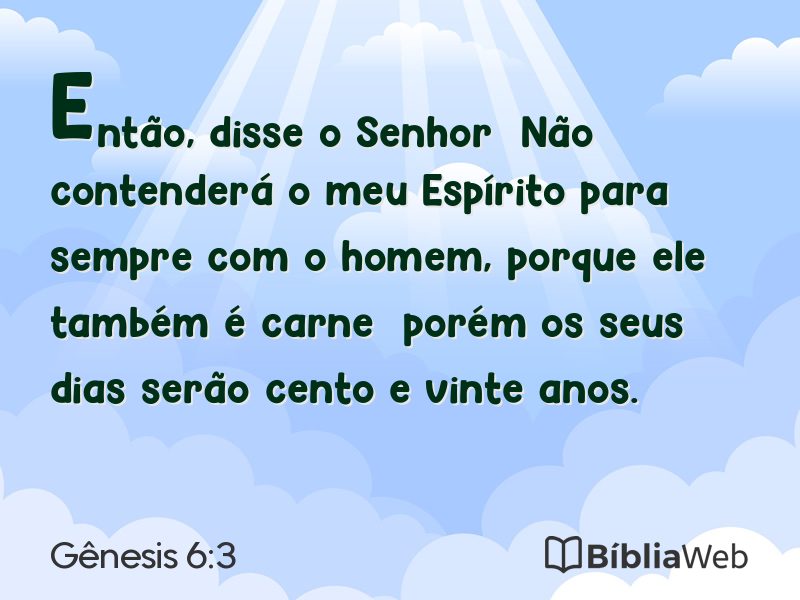 Gênesis 6:3 em imagem para compartilhar