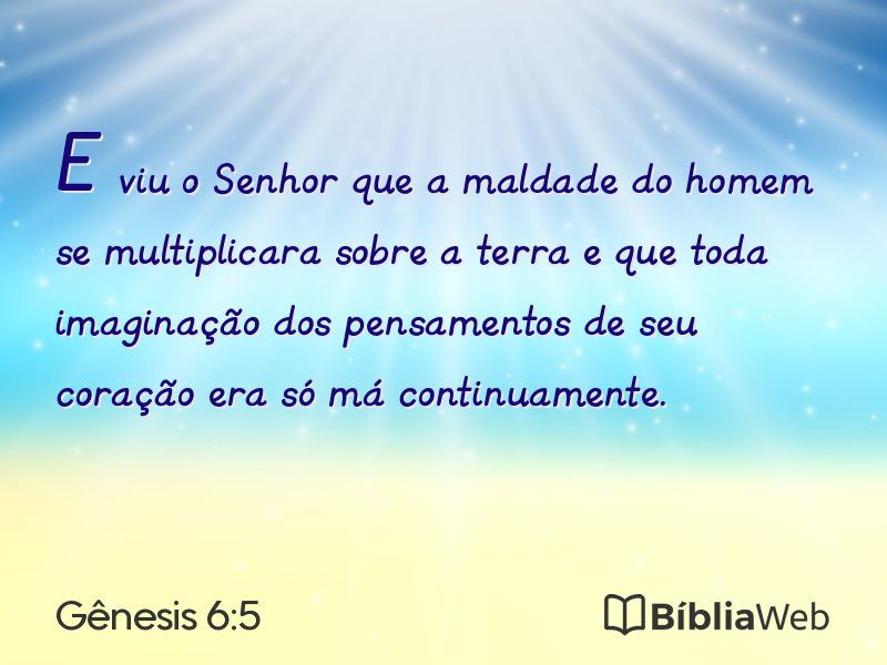 Gênesis 6:5 em imagem para compartilhar