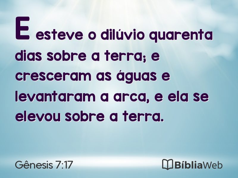 Gênesis 7:17 em imagem para compartilhar
