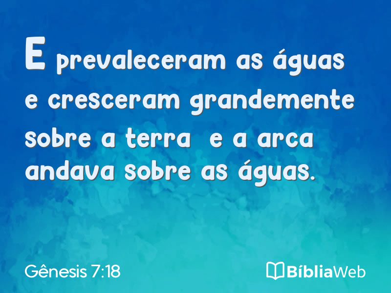 Gênesis 7:18 em imagem para compartilhar