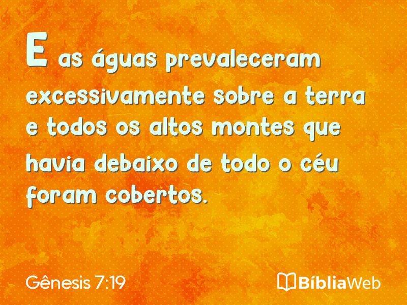 Gênesis 7:19 em imagem para compartilhar