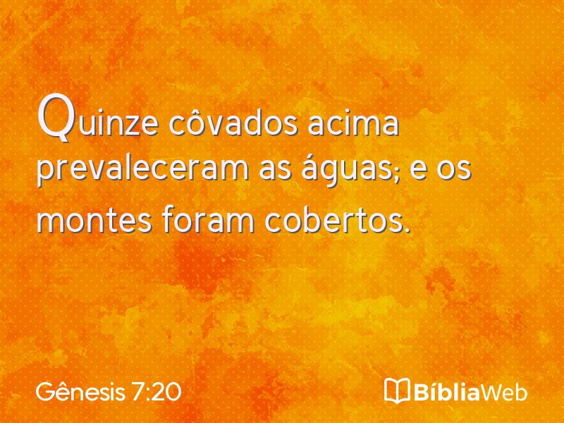 Gênesis 7:20 em imagem para compartilhar
